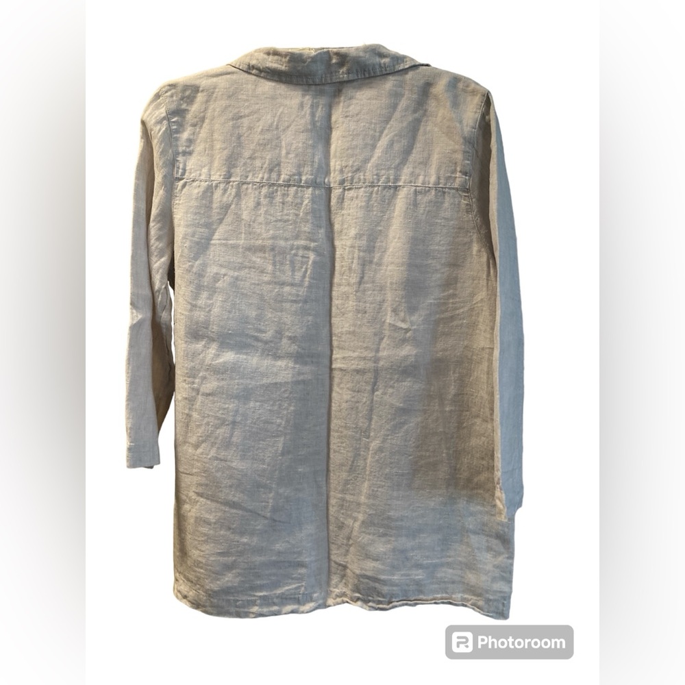 Tahari 100% Linen Pullover Tunic. Size Medium. - Picture 2 of 10